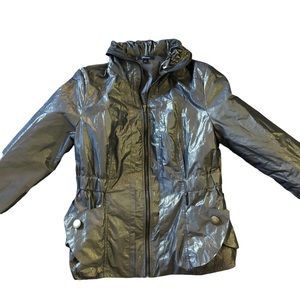 Flair metallic ruffle jacket